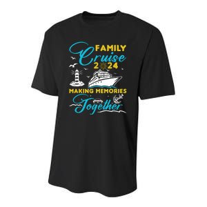 Family Cruise 2024 Making Memories Together Summer Trip Ship Youth Performance Sprint T-Shirt