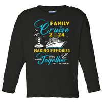 Family Cruise 2024 Making Memories Together Summer Trip Ship Toddler Long Sleeve Shirt