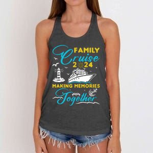 Family Cruise 2024 Making Memories Together Summer Trip Ship Women's Knotted Racerback Tank