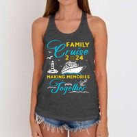 Family Cruise 2024 Making Memories Together Summer Trip Ship Women's Knotted Racerback Tank