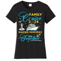 Family Cruise 2024 Making Memories Together Summer Trip Ship Women's T-Shirt