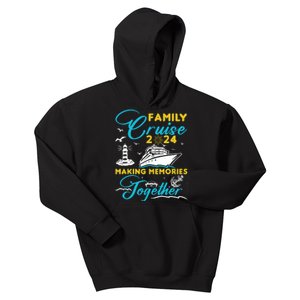 Family Cruise 2024 Making Memories Together Summer Trip Ship Kids Hoodie