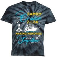 Family Cruise 2024 Making Memories Together Summer Trip Ship Kids Tie-Dye T-Shirt