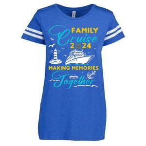 Family Cruise 2024 Making Memories Together Summer Trip Ship Enza Ladies Jersey Football T-Shirt