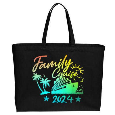 Family Cruise 2024 Family Vacation 2024 Family Matching Cotton Canvas Jumbo Tote