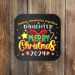 Family Christmas 2024 Matching Family Outfit Funny Christmas Coaster