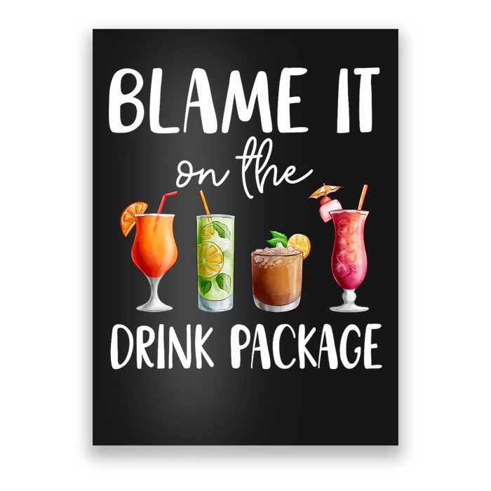 Funny Cruise 2025 Blame It On The Drink Package Poster