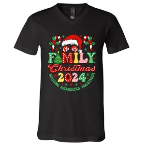 Family Christmas 2024 Christmas Squad Xmas Matching Pajamas V-Neck T-Shirt