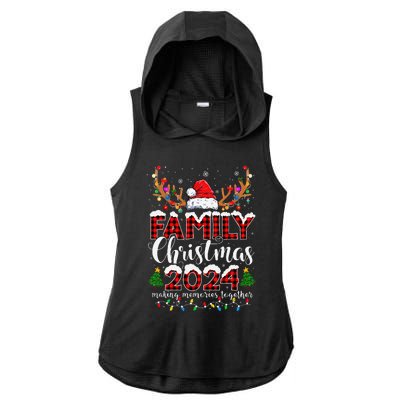 Family Christmas 2024 Matching Outfit Xmas Squad Santa Gift Ladies PosiCharge Tri-Blend Wicking Draft Hoodie Tank