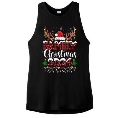 Family Christmas 2024 Matching Outfit Xmas Squad Santa Gift Ladies PosiCharge Tri-Blend Wicking Tank