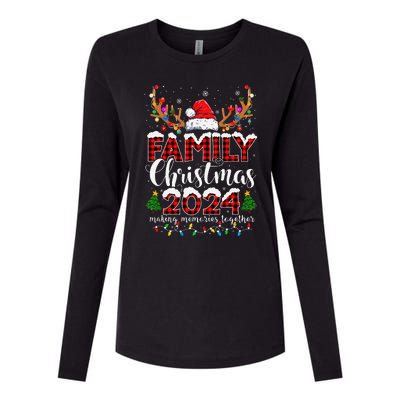 Family Christmas 2024 Matching Outfit Xmas Squad Santa Gift Womens Cotton Relaxed Long Sleeve T-Shirt