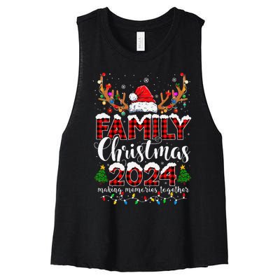 Family Christmas 2024 Matching Outfit Xmas Squad Santa Gift Women's Racerback Cropped Tank