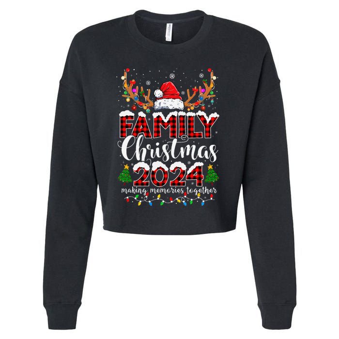 Family Christmas 2024 Matching Outfit Xmas Squad Santa Gift Cropped Pullover Crew