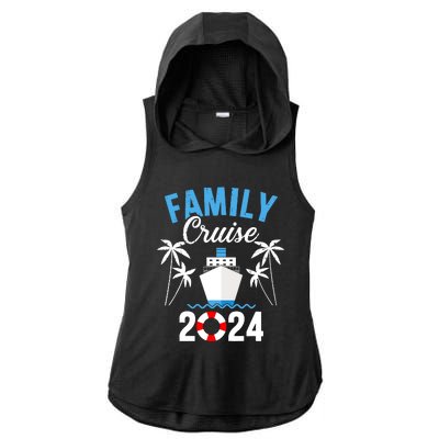 Family Cruise 2024 For Cruising Ship Vacation Ladies PosiCharge Tri-Blend Wicking Draft Hoodie Tank