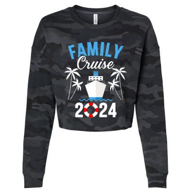 Family Cruise 2024 For Cruising Ship Vacation Cropped Pullover Crew