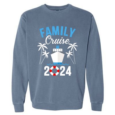 Family Cruise 2024 For Cruising Ship Vacation Garment-Dyed Sweatshirt