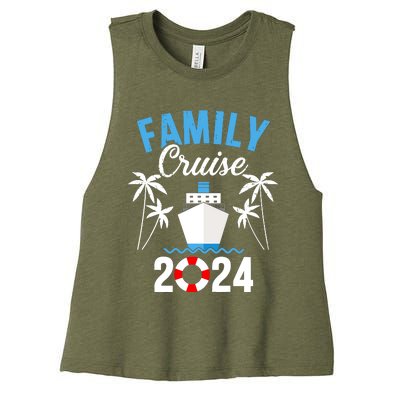 Family Cruise 2024 For Cruising Ship Vacation Women's Racerback Cropped Tank