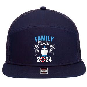 Family Cruise 2024 For Cruising Ship Vacation 7 Panel Mesh Trucker Snapback Hat