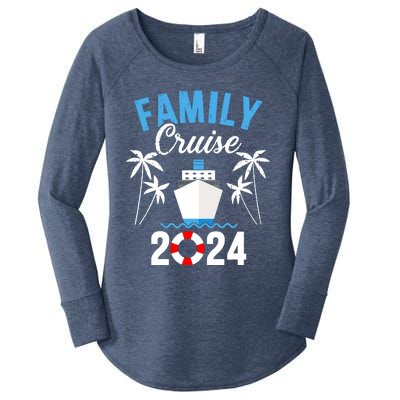 Family Cruise 2024 For Cruising Ship Vacation Women's Perfect Tri Tunic Long Sleeve Shirt