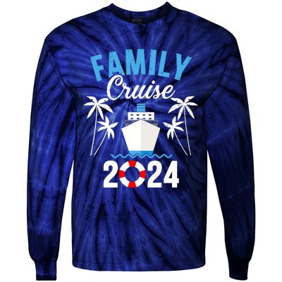 Family Cruise 2024 For Cruising Ship Vacation Tie-Dye Long Sleeve Shirt