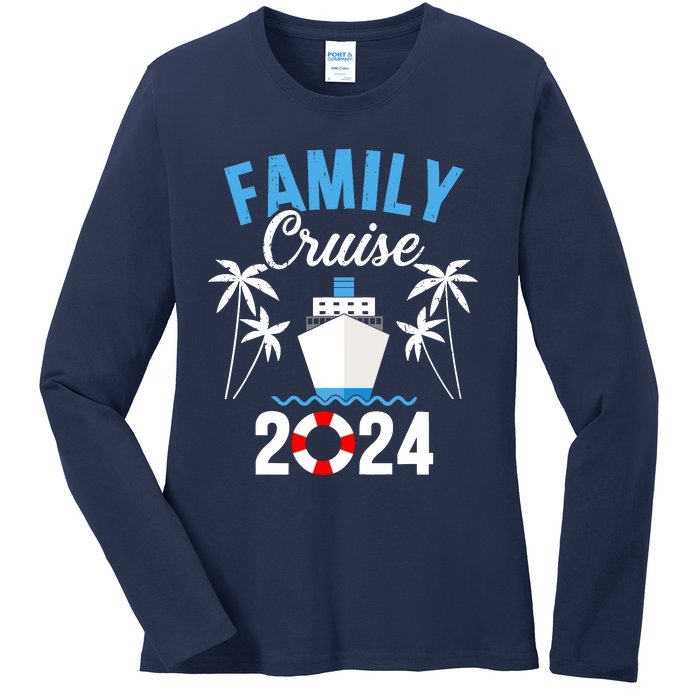 Family Cruise 2024 For Cruising Ship Vacation Ladies Long Sleeve Shirt