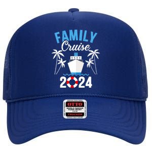 Family Cruise 2024 For Cruising Ship Vacation High Crown Mesh Back Trucker Hat