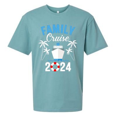 Family Cruise 2024 For Cruising Ship Vacation Sueded Cloud Jersey T-Shirt