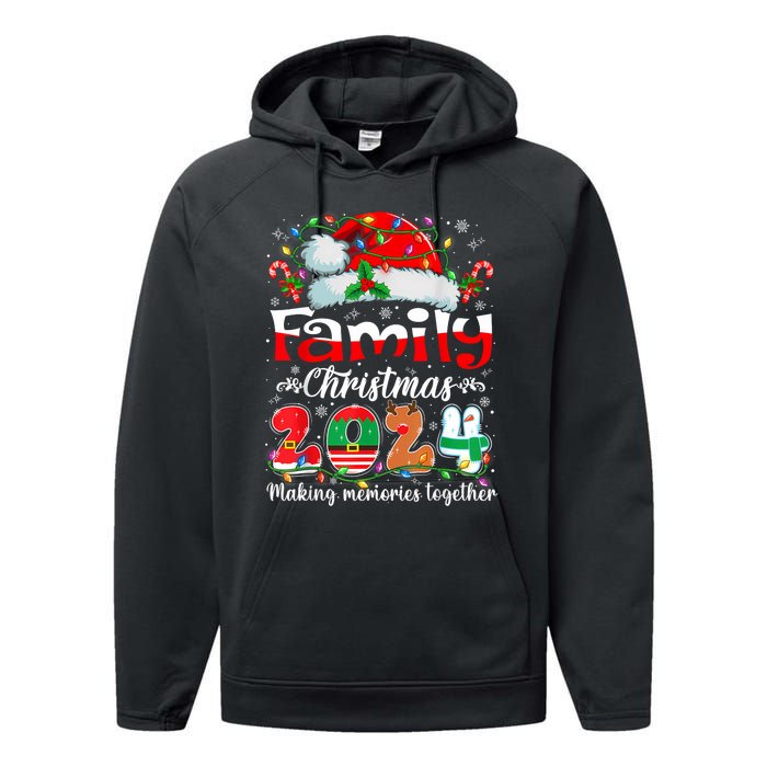 Family Christmas 2024 Matching Outfit Xmas Squad Santa Group Performance Fleece Hoodie