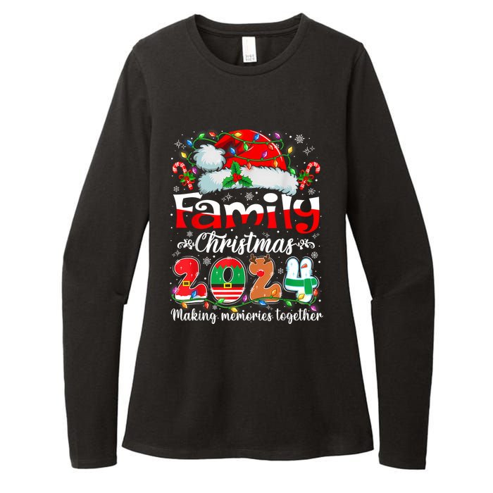 Family Christmas 2024 Matching Outfit Xmas Squad Santa Group Womens CVC Long Sleeve Shirt