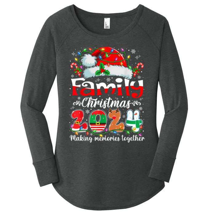 Family Christmas 2024 Matching Outfit Xmas Squad Santa Group Women's Perfect Tri Tunic Long Sleeve Shirt