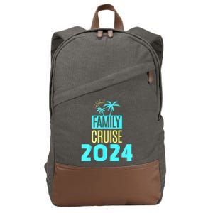 Family Cruise 2024 Travel Ship Vacation Cotton Canvas Backpack