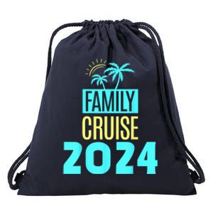 Family Cruise 2024 Travel Ship Vacation Drawstring Bag