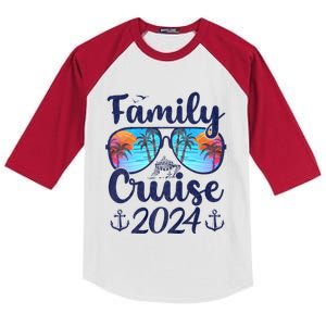 Family Cruise 2024 Family Vacation Matching Family Kids Colorblock Raglan Jersey