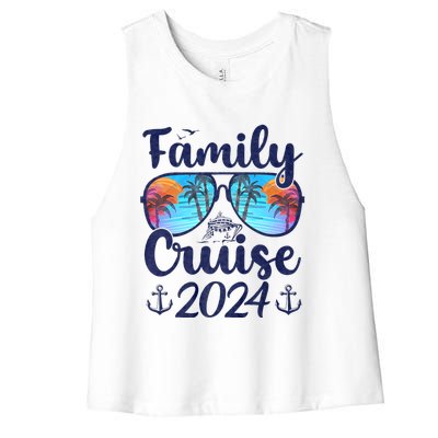 Family Cruise 2024 Family Vacation Matching Family Women's Racerback Cropped Tank