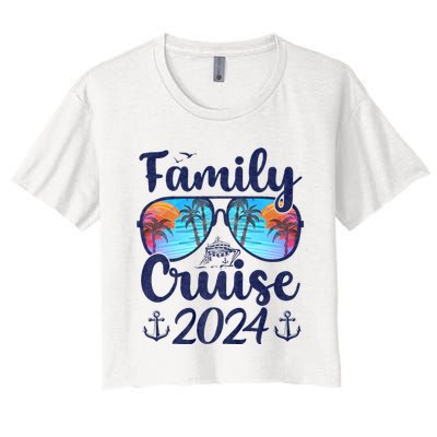 Family Cruise 2024 Family Vacation Matching Family Women's Crop Top Tee