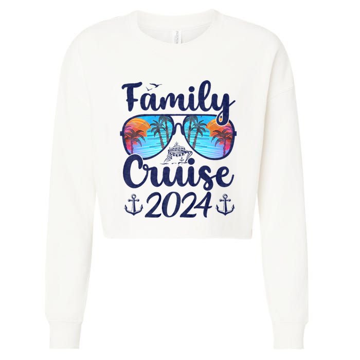 Family Cruise 2024 Family Vacation Matching Family Cropped Pullover Crew