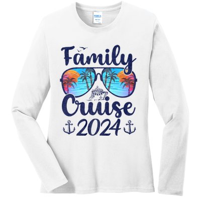 Family Cruise 2024 Family Vacation Matching Family Ladies Long Sleeve Shirt