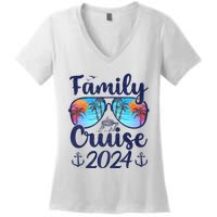 Family Cruise 2024 Family Vacation Matching Family Women's V-Neck T-Shirt