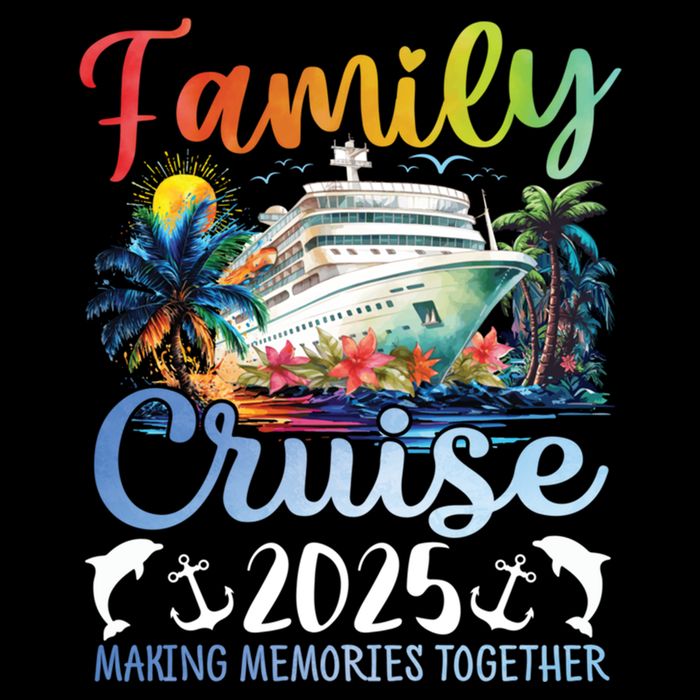 Family Cruise 2025 Family Matching Group Vacation Summer Gift Women's Crop Top Tee