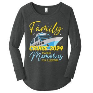 Family Cruise 2024 Sailing Cruising Vacation 2024 Family Vacation Women's Perfect Tri Tunic Long Sleeve Shirt