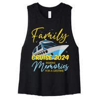 Family Cruise 2024 Sailing Cruising Vacation 2024 Family Vacation Women's Racerback Cropped Tank