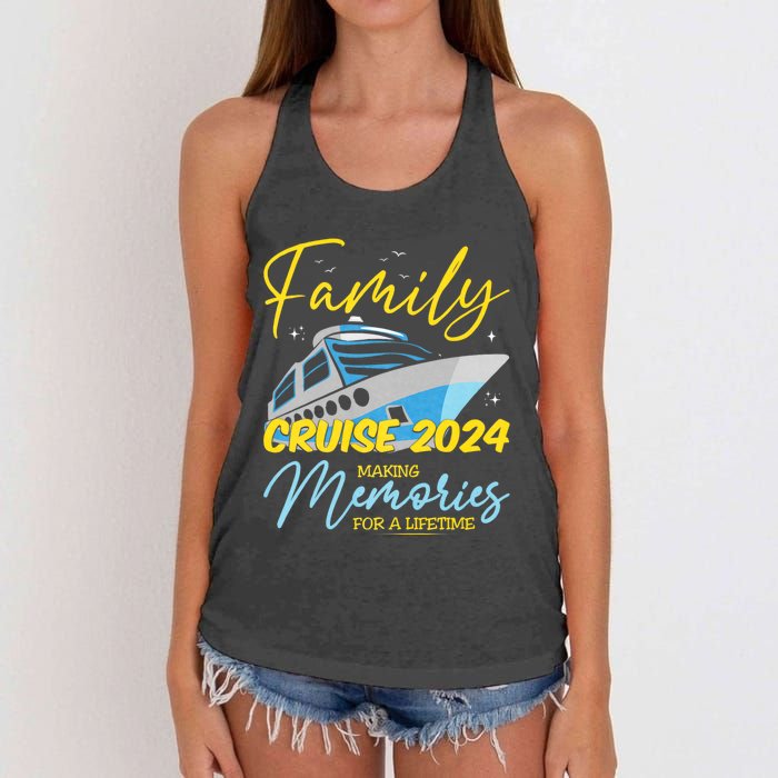 Family Cruise 2024 Sailing Cruising Vacation 2024 Family Vacation Women's Knotted Racerback Tank