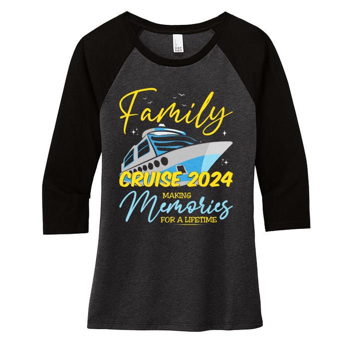 Family Cruise 2024 Sailing Cruising Vacation 2024 Family Vacation Women's Tri-Blend 3/4-Sleeve Raglan Shirt