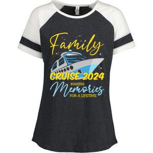 Family Cruise 2024 Sailing Cruising Vacation 2024 Family Vacation Enza Ladies Jersey Colorblock Tee