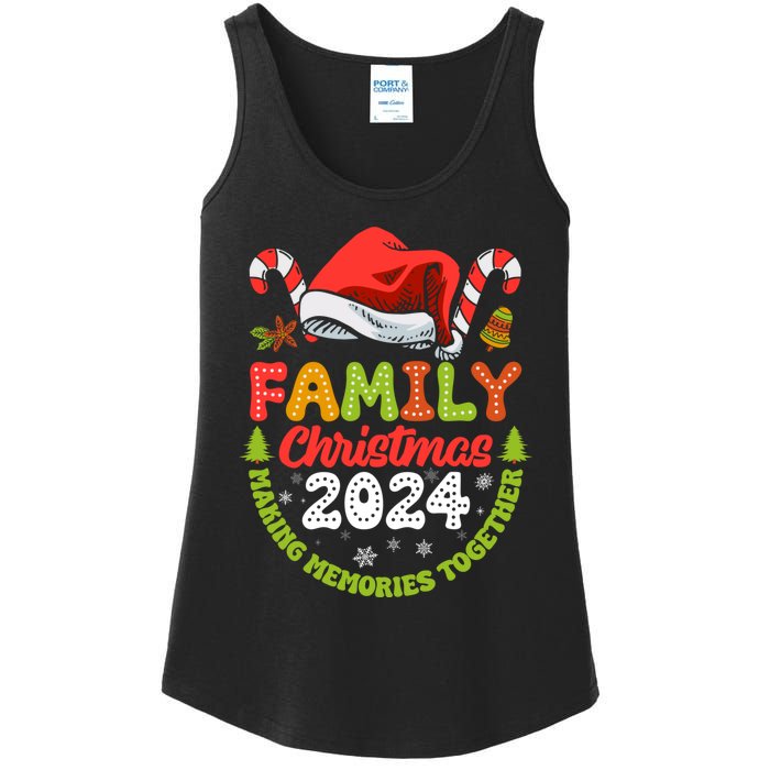 Family Christmas 2024 Matching Outfit Xmas Squad Santa Ladies Essential Tank