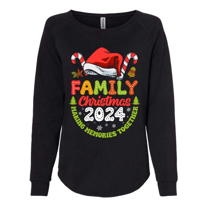 Family Christmas 2024 Matching Outfit Xmas Squad Santa Womens California Wash Sweatshirt