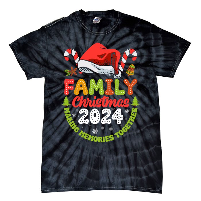 Family Christmas 2024 Matching Outfit Xmas Squad Santa Tie-Dye T-Shirt