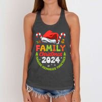 Family Christmas 2024 Matching Outfit Xmas Squad Santa Women's Knotted Racerback Tank