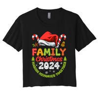 Family Christmas 2024 Matching Outfit Xmas Squad Santa Women's Crop Top Tee