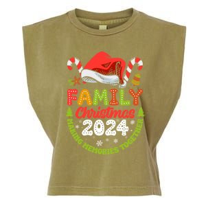 Family Christmas 2024 Matching Outfit Xmas Squad Santa Garment-Dyed Women's Muscle Tee